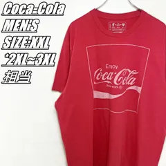【US古着･08年】Coca-Cola　コカ・コーラ　ロゴプリントTシャツ　メンズ　サイズ表記XXL　2XL~3XL相当　レッド×ホワイト