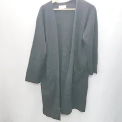 ◇ OPAQUE CLIP オペーク ドットクリップ 長袖 ロングカーディガン サイズM ブラック レディース E  【1407020047753】