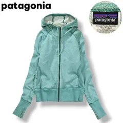 パタゴニア patagonia ジップ パーカー スウェット トレーナー ラグランスリーブ サムホール 裏起毛 S ミントグリーン  レディース ♪