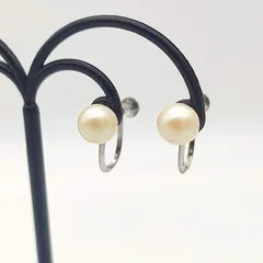 パールプレーンイヤリング　6㎜　シルバー