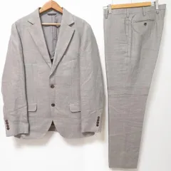 #snc パパス プラス Papas+ シングルスーツ グレー 麻混 S3B 背抜き 段返り サイドベンツ イタリア製生地 メンズ [930557]のサムネイル