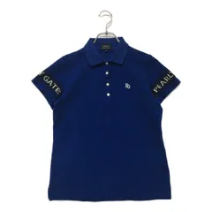 中古 レディース パーリーゲイツ PEARLY GATES 半袖ポロシャツ 0(S) 青 ブルー ロゴプリント
