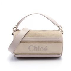 クロエ Chloe ハンドバッグ WOODY TUBE CHC24AS682L17084 ベージュ ファブリック レザー 2wayショルダー レディース 新品