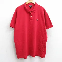 XL/古着 ラルフローレン ポロジーンズ 半袖 ブランド ポロ シャツ メンズ 00s ワンポイントロゴ 鹿の子 大きいサイズ コットン 赤 レッド 2