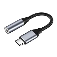 USB C to 3.5mm イヤホン変換ケーブル イヤホン変換アダプタ タイプC ヘッドフォンジャックアダプタ イヤホン変換 対応 ハイレゾ DAC搭載
