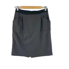 美品 iCB アイシービー ライン 春夏 SS ミニスカート レーヨン/ウール チャコールグレー レディース 9【古着】【中古】【送料無料】のサムネイル