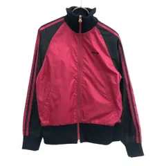 adidas アディダス ロゴ刺繍 ジップジャケット S ピンク 裏メッシュ ウィンドブレーカー レディース 古着