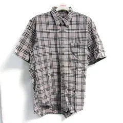 バーバリーロンドン 半袖シャツ ノバチェック トップス メンズ Lサイズ グレー系 BURBERRY LONDON 【中古】