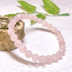 【E13450】ローズクォーツ　6㎜ ブレスレット 天然石 紅水晶 Rose quartz