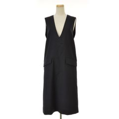 【MARGARETHOWELL】2025 SPRING 5785156001 DRY WOOL TWILL CHAMBRAY ロングノースリーブワンピース