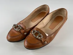 ★REGAL CLASS リーガル クラス ローファー パンプス フラットシューズ レザー 革靴 レディース 24㎝ キャメル 中古品