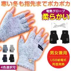 電熱グローブ ヒーター付き 即納 両面発熱 電熱手袋 柔らかい フード付き 指切り カバー 2way グローブ 手袋 6色選択可 1nxy299