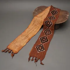 アフリカ　マリ共和国　ボゴラン8列帯　泥染め　タペストリー アフリカの手織り布 - ボゴラン - 泥染め布 - アフリカ雑貨店