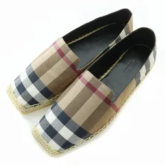 バーバリー BURBERRY スリッポン ローカットシューズ エスパドリーユ ノバチェック 37 24cm 茶 ブラウン /BB ■OFのサムネイル