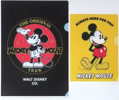 【中古】クリアファイル ミッキーマウス(ブラック/イエロー) ＜Mickey＞ Memorial クリアファイルセット 「一番くじ ディズニー ファンタジア 85th Anniversary Memories of＜Mickey＞」 G賞