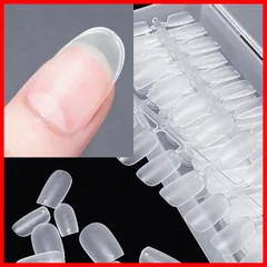 【数量限定】クリア 300枚 ショート 夏 超薄 サンディング 自然なフィット感 ネイルチップ つけ爪 COLORBIRD (オーバルS)