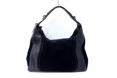 【224704】TOD'S トッズ  スエード×レザー 肩掛け ワンショルダーバッグ ブラック