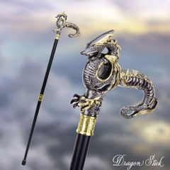 杖 銀龍 シルバー ステッキ ドラゴン つえ おしゃれ 高級 銀