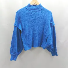 ◇ ⊇ URBAN RESEARCH ハイゲージ ハイネック 長袖 ニット サイズONE ブルー レディース E  【1503310008517】