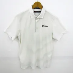 スリクソン ポロシャツ 半袖 ゴルフ スポーツウエア トップス メンズ Lサイズ ホワイト系 SRIXON 【中古】