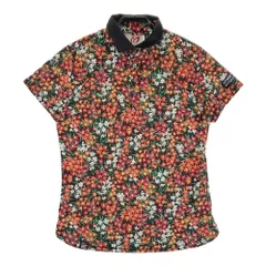 サイズ：1 MASTER BUNNY EDITION マスターバニーエディション ×LIBERTY 半袖ポロシャツ 花総柄 ブラック系 [240101340498]# ゴルフウェア レディース ストスト