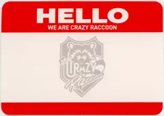 【中古】シール・ステッカー Crazy Raccoon CRメッセージステッカー(レッド) 「MEMBER CAN BADGES ＆ STICKERS SET 4」 