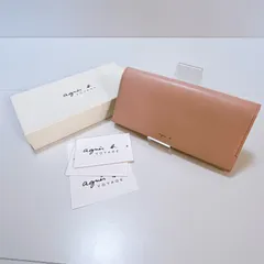 agnes b アニエスベー　財布　長財布　ピンク　中古品　少しだけ汚れあり　箱あり　管理番号KKVIRA3788のサムネイル