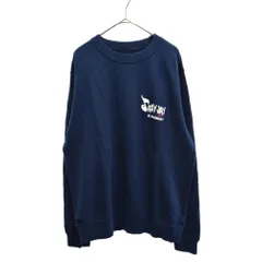 UNIFORM EXPERIMENT (ユニフォームエクスペリメント) 23SS FRAGMENT JAZZY CREWNECK SWEAT フラグメント ジャジークルーネック スウェットトレーナー UE-230002 ネイビーのサムネイル