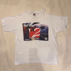 90s　fruit of the loom　半袖　Tシャツ　アート　カレッジ　Y2K　シングルステッチ　【T-437】