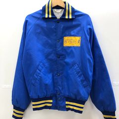 スタジャン ナイロンブルゾン ジャケット MADEIRA キルティングライナー メンズ ブルー