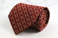 バーバリーロンドン ブランド ネクタイ ホースマーク チェック柄 シルク 日本製 PO メンズ ワインレッド BURBERRY LONDON 【中古】