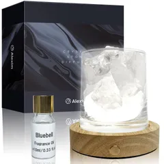 【特価商品】充電式LED台座 ブルーベルオイル ロッククリスタル アロマストーン Aleximのサムネイル