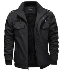 大きいサイズ ライダースジャケット カジュアル ワークウェア ブルゾン カーゴ 防風 ジャンパー 作業着 秋冬 ミリタリージャケット 防寒 裏ボア メンズ ジャケット [KEFITEVD]