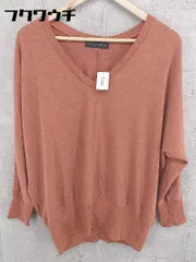 ◇ green label relaxing グリーンレーベル UNITED ARROWS Vネック ドルマン 長袖 セーター テラコッタ レディース  【1002800356713】