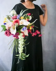 結婚式　ウェディングブーケ　リゾートブーケ　カラフルブーケ　ウェディングフラワー　海外婚