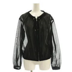 エムプルミエ M-Premier 25SS シアーオーガンジーブルゾン ジャケット ジップアップ 36 黒 /CX ■OSのサムネイル