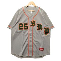 SUPREME シュプリーム 25SS Old English Baseball Jersey ベースボールシャツ 半袖シャツ グレー サイズ XL 正規品 / 50228