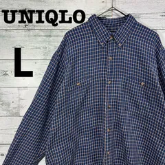 OLD UNIQLO オールドユニクロ チェック柄 ネルシャツ 紺タグ 90s