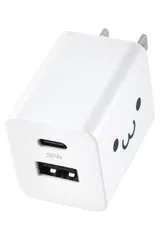 【特価セール】エレコム Type-C 充電器 20W USB PD対応 2ポート USB-C USB-A 【iPhone 16 15 14 Android 等対応】 しろちゃん EC-AC22WF