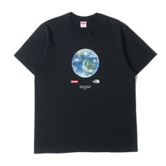 【美品】Supreme シュプリーム Tシャツ サイズ:L / 20SS THE NORTH FACE 地球グラフィック クルーネック Tシャツ (One World Tee) / ブラック 黒 / トップス カットソー 半袖 / コラボ【メンズ】【中古】