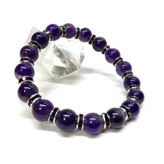 アメジスト パワーストーン ブレスレット 8mm 2月誕生石  BK メンズ・レディース 男性・女性  数珠 ◇