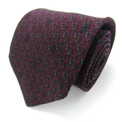 ピエールカルダン ブランド ネクタイ シルク 小紋柄 総柄 メンズ レッド Pierre Cardin 【中古】