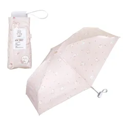 【2025】Wpc. 日傘 遮光 ちいかわ お花見 ミニ ピンク ≪遮光率100%/UVカット率100%/・UPF50＋/遮熱/晴雨兼用≫ 折りたたみ傘 ハチワレ うさぎ モモンガ 古本屋 カニちゃん 桜 花柄 可愛い コラボ 801-C [お花見(ピンク)]