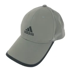 良好 adidas アディダス キャップ 帽子 FREE  グレー ポリエステル コットン  ロゴ刺繍 帽子 服飾小物　240001149563