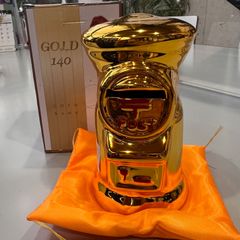 【未使用品】郵便ポスト型貯金箱　ゴールド