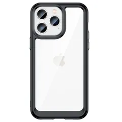 iPhone15 Pro ケース アイフォン15 プロ  耐衝撃 ハイブリット ソフト ケース 【Color】 ブラック