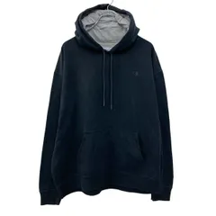 Champion 無地 スウェット パーカー XL ブラック チャンピオン 裏起毛 ワンポイント刺繍ロゴ ワッペン 古着卸 アメリカ仕入 a709-5502