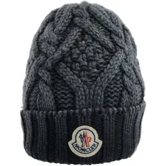 MONCLER モンクレール 22AW ケーブルニットキャップ H20913B00048 04629 ブラック×グレー系 UNIのサムネイル