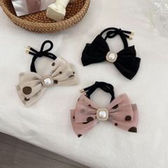 BIGリボン　パール付き　ヘアアクセサリー