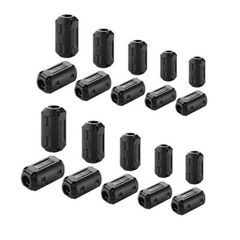 【特価商品】ブラック セット 電源線 20個 高周波 Φ9mmΦ13mm ノイズフィルター Φ7mm Φ5mm パッチンコア 内径Φ3.5mm ブラック フェライトコア ヒンジ式 YFFSFDC